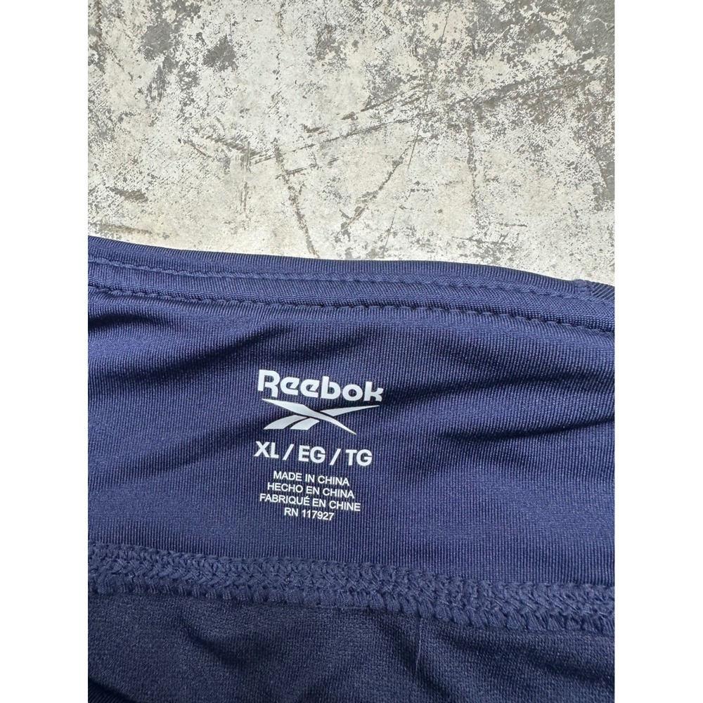 Reebok Shorts Womens XL Navy Blue Slim Short High Rise Mesh Athletic Runing NEW - Picture 3 of 8